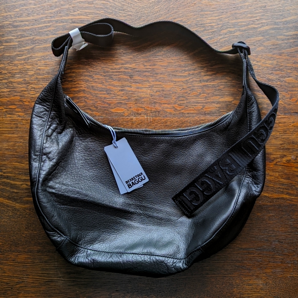 *RARE* Black Leather Deadstock Medium Crescent bag